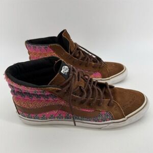 Vans‎ Sk8-Hi Slim Women's Sneakers Multicolor Zig Zag Size 10